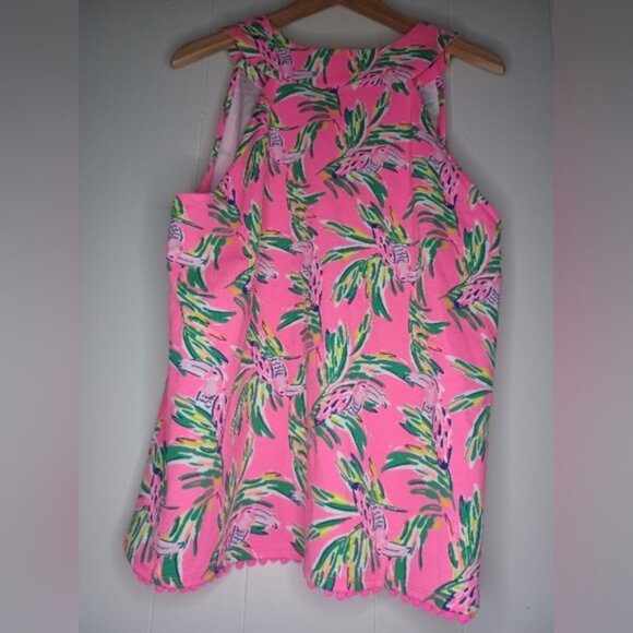 Crown & Ivy Pink Tropical V-Neck Top - Picture 3 of 7